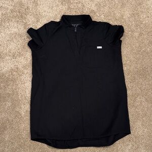 Figs Women's Black Maternity Scrub Top